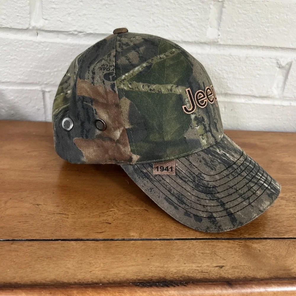 Jeep Mossy Oak Break Up Camo Field Staff Adjustable Strapback Hat Cap